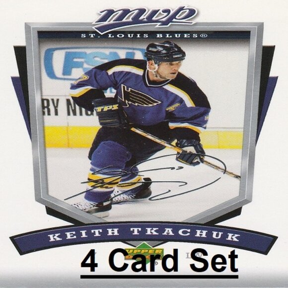 Keith Tkachuk St. Louis Blues NHL Hockey Card Collection - 4 Card Set - Picture 1 of 5
